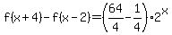 f%28x%2B4%29-f%28x-2%29=%2864%2F4-1%2F4%292%5Ex