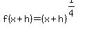 f%28x%2Bh%29=%28x%2Bh%29%5E%281%2F4%29