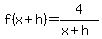 f%28x%2Bh%29=4%2F%28x%2Bh%29