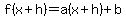 f%28x%2Bh%29+=+a%28x%2Bh%29%2Bb