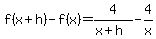 f%28x%2Bh%29-f%28x%29=4%2F%28x%2Bh%29-4%2Fx