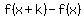 f%28x%2Bk%29-f%28x%29