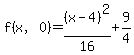 f%28x%2C0%29=%28x-4%29%5E2%2F16%2B9%2F4