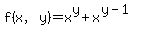 f%28x%2Cy%29+=+x%5Ey+%2B+x%5E%28y-1%29