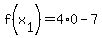 f%28x%5B1%5D%29=4%2A0-7