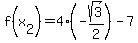 f%28x%5B2%5D%29=4%2A%28-sqrt%283%29%2F2%29-7