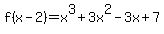 f%28x-2%29=x%5E3%2B3x%5E2-3x%2B7