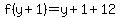 f%28y%2B1%29=y%2B1%2B12