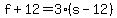 f%2B12=3%28s-12%29
