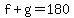 f%2Bg=180