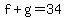 f%2Bg=34