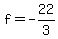 f=-22%2F3