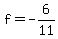 f=-6%2F11