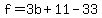 f=3b%2B11-33