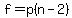 f=p%28n-2%29