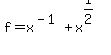 f=x%5E%28-1%29%2Bx%5E%281%2F2%29