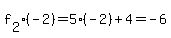 f%5B2%5D%28-2%29=5%28-2%29%2B4=-6