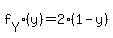 f%5BY%5D%28y%29+=+2%281+-+y%29