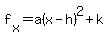 f%5Bx%5D=a%28x-h%29%5E2%2Bk