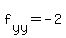 f%5Byy%5D+=+-2