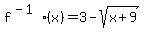f%5E%28-1%29%28x%29=3-sqrt%28x%2B9%29