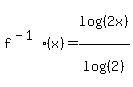 f%5E%28-1%29%28x%29=log%28%282x%29%29%2Flog%28%282%29%29