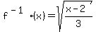 f%5E%28-1%29%28x%29=sqrt%28%28x-2%29%2F3%29