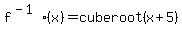 f%5E%28-1%29%28x%29+=+cuberoot+%28x%2B5%29+