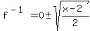 f%5E%28-1%29=0+%2B-+sqrt%28%28x-2%29%2F2%29
