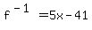 f%5E%28-1%29=5x-41