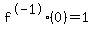 f%5E-1%280%29+=+1