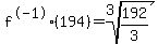 f%5E-1%28194%29=root%283%2C192%2F3%29