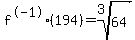f%5E-1%28194%29=root%283%2C64%29