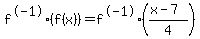 f%5E-1%28f%28x%29%29=f%5E-1%28%28x-7%29%2F4%29