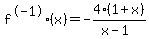 f%5E-1%28x%29=-4%281%2Bx%29%2F%28x-1%29