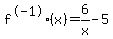 f%5E-1%28x%29+=++6%2Fx-5