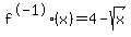 f%5E-1+%28x%29+=4-sqrt%28x%29