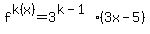 f%5Ek%28x%29+=3%5E%28k-1%29%283x-5%29