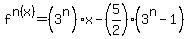 f%5En%28x%29=%283%5En%29x-%285%2F2%29%283%5En+-+1%29