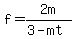 f+=+2m%2F%283-mt%29