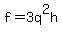 f+=+3q%5E2h