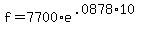 f+=+7700+%2A+e%5E%28.0878%2A10%29