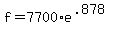 f+=+7700+%2A+e%5E%28.878%29