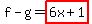 f+-+g+=+highlight%286x+%2B+1%29