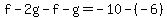 f-2g-f-g=-10-%28-6%29