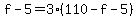 f-5=3%28110-f-5%29