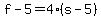 f-5=4%28s-5%29