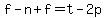 f-n%2Bf=t-2p