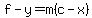 f-y=m%28c-x%29
