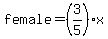 female=%283%2F5%29x